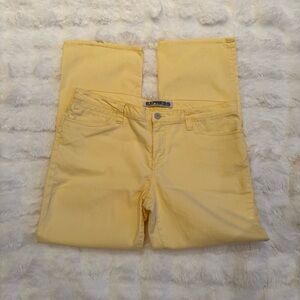 Express Yellow Straight Leg Jeans Vibrant Style